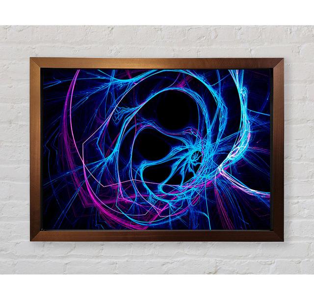 Tunnels Of Time Blue Framed Print Ivy Bronx Size: 59.7cm H x 84.1cm W x 3.4cm D on Productcaster.