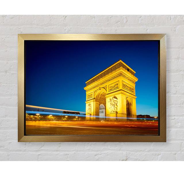 Arc De Triomphe 5 ModernMoments Größe: 42cm H x 59,7cm B x 3,4cm T, Format: Poster mit goldenem Rahmen on Productcaster.