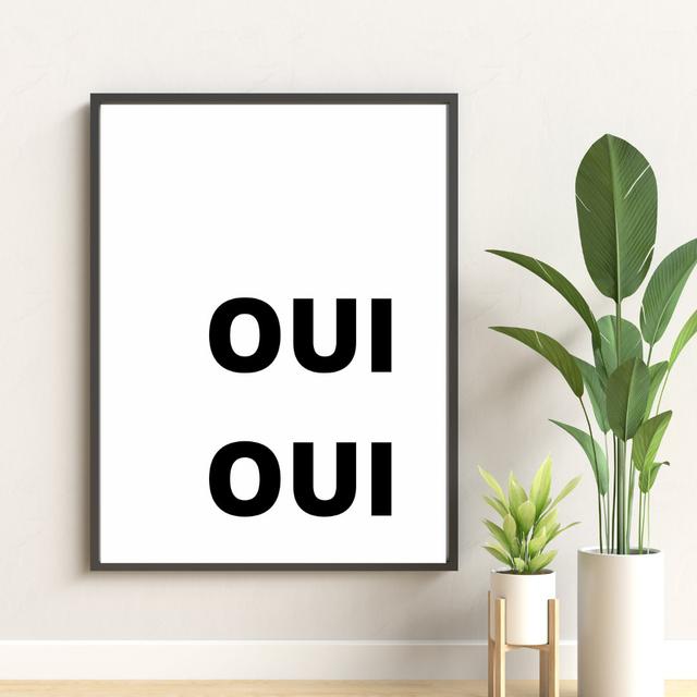 OUI OUI Typography Print on Paper Maturi Size: 21cm H x 14.8cm W x 0.01cm D on Productcaster.