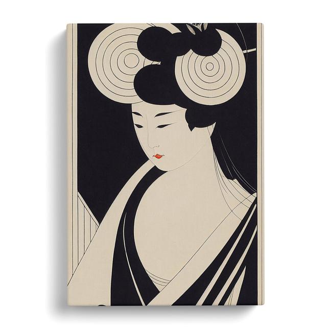 Futuristic Geisha - Wrapped Canvas Graphic Art Rosdorf Park Size: 76cm H x 50cm W x 3cm D on Productcaster.