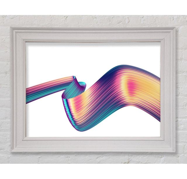 Colour Ribbon Moving Framed Print Ivy Bronx Size: 29.7cm H x 42cm W on Productcaster.