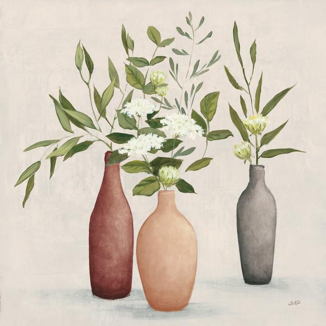 Natural Bouquet I Gray by Julia Purinton - Wrapped Canvas Print Rosalind Wheeler Size: 51cm H x 51cm W on Productcaster.