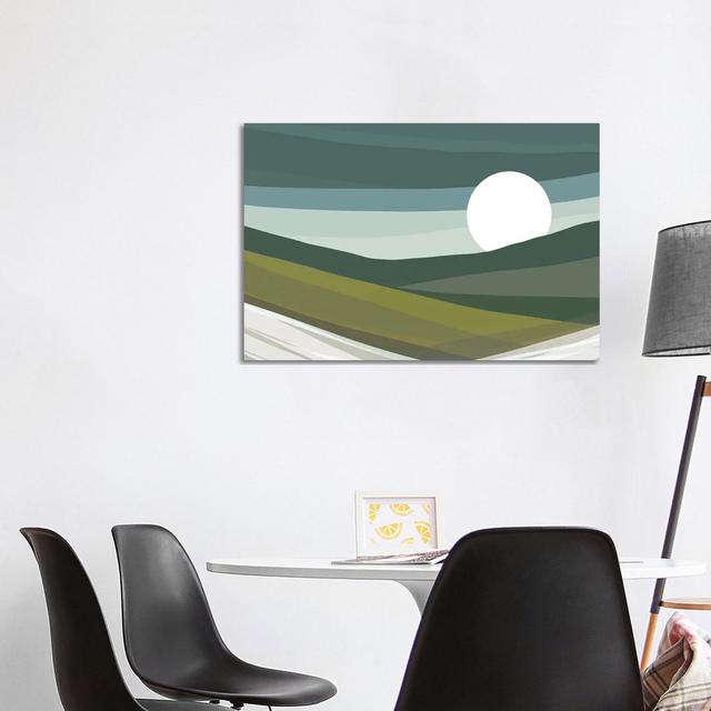 Moonrise by Nikol Wikman - Wrapped Canvas Painting George Oliver Size: 66.04cm H x 101.6cm W x 1.91cm D on Productcaster.