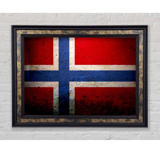 Norway Flag - Single Picture Frame Art Prints Bright Star Size: 21cm H x 42cm W x 8cm D on Productcaster.