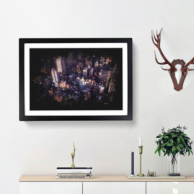 Above New York City Paint Splash - Picture Frame Graphic Art East Urban Home Frame Option: Black Framed, Size: 24cm H x 33cm W x 2cm D on Productcaster.