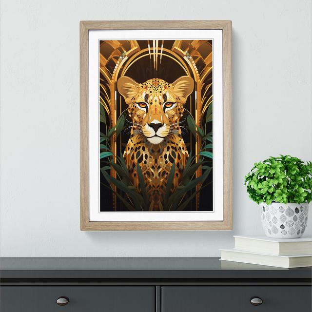 Cheetah Deco - Print Latitude Vive Format: Oak Framed, Size: 46cm H x 34cm W x 2cm D on Productcaster.