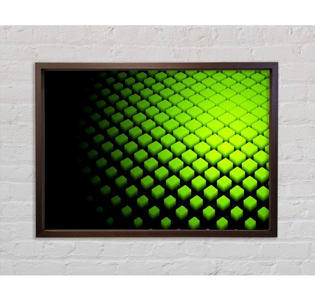 Lime Cubes - Single Picture Frame Art Prints on Canvas Bright Star Size: 84.1cm H x 118.9cm W x 3.3cm D on Productcaster.