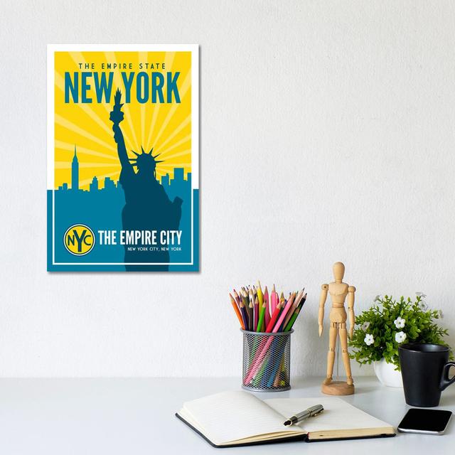 New York Empire State by Benton Park Prints - Wrapped Canvas Print Maturi Size: 30.48cm H x 20.32cm W x 1.91cm D on Productcaster.