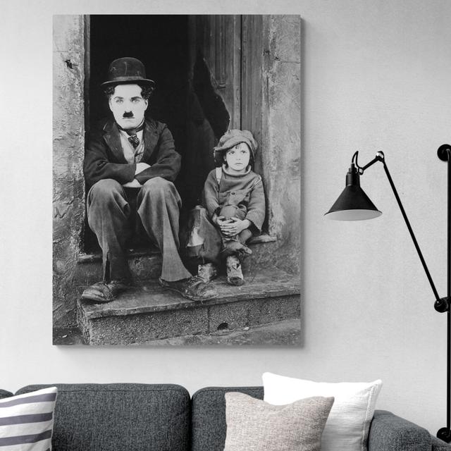 Charlie Chaplin - The Kid - Movie Wall Art - Wrapped Canvas Art Prints ClassicLiving Size: 31cm H x 21cm W x 4cm D on Productcaster.