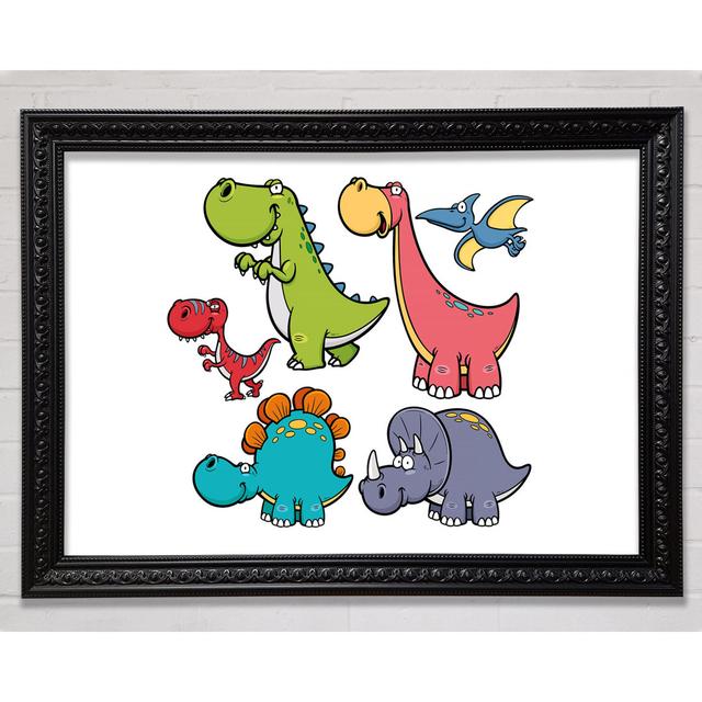 Dinosaur Tribe 1 - Single Picture Frame Art Prints Zoomie Kids Size: 21cm H x 29.7cm W on Productcaster.