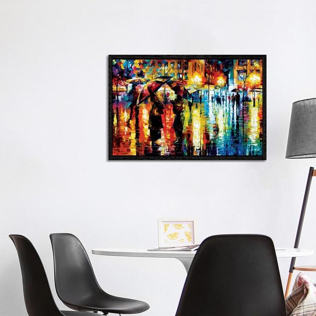 Close Encounter by Leonid Afremov - Painting on Canvas 17 Stories Format: Black Framed Canvas, Size: 66.04cm H x 101.6cm W x 3.81cm D on Productcaster.