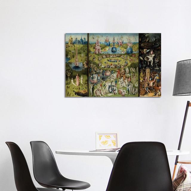 The Garden of Earthly Delights 1504 by Hieronymus Bosch - Graphic Art Print on Canvas ClassicLiving Frame Option: No Frame, Size: 66.04cm H x 101.6cm on Productcaster.