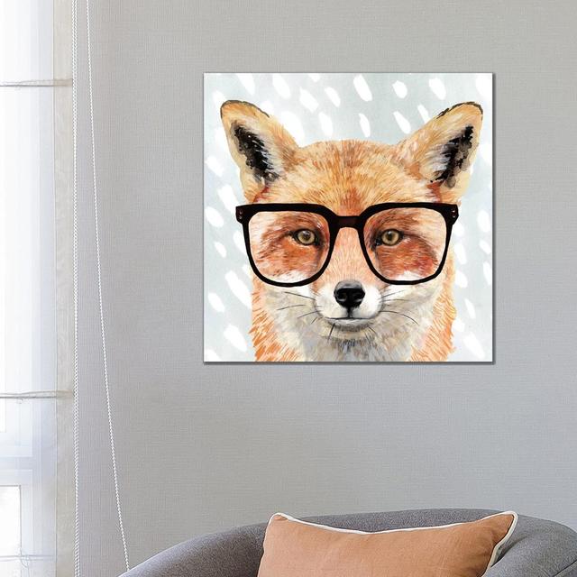 Four-Eyed Forester I by Victoria Borges - Wrapped Canvas Graphic Art Happy Larry Size: 66.04cm H x 66.04cm W x 1.905cm D on Productcaster.