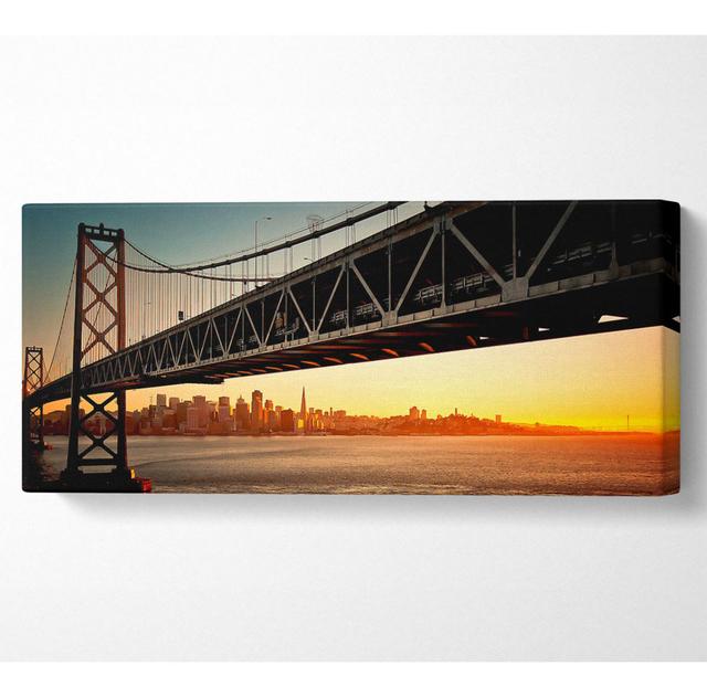 Oakland Bay Bridge San Francisco - Wrapped Canvas Art Prints Ebern Designs Size: 81.3cm H x 183cm W on Productcaster.