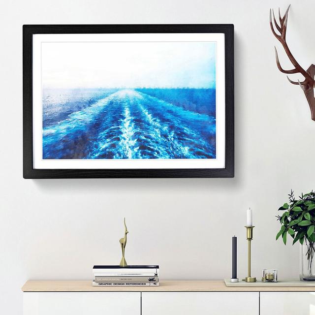 Waves from the Boat - Picture Frame Painting Print East Urban Home Frame Option: Black Framed, Size: 24cm H x 33cm W x 2cm D on Productcaster.