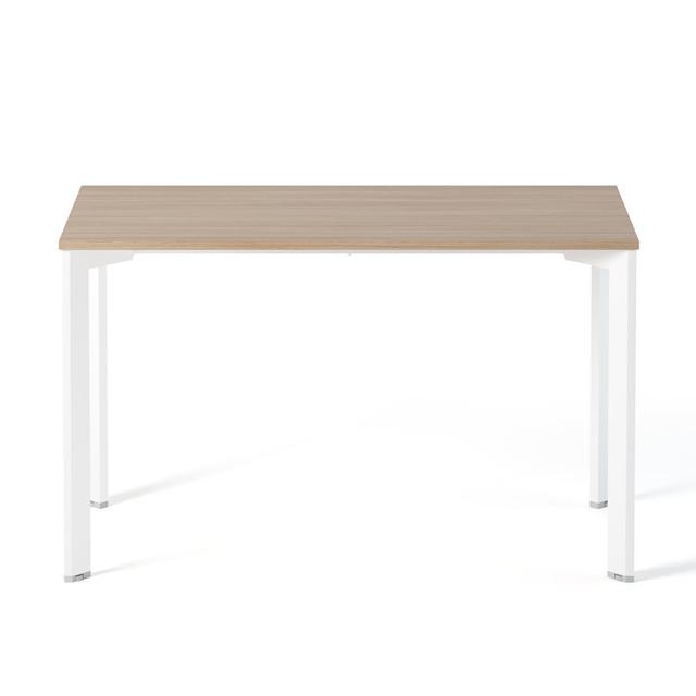 Puzzle Desk Burotime Size: 72.3cm H x 120cm W x 60cm D, Frame Colour: White, Top Colour: Brown on Productcaster.