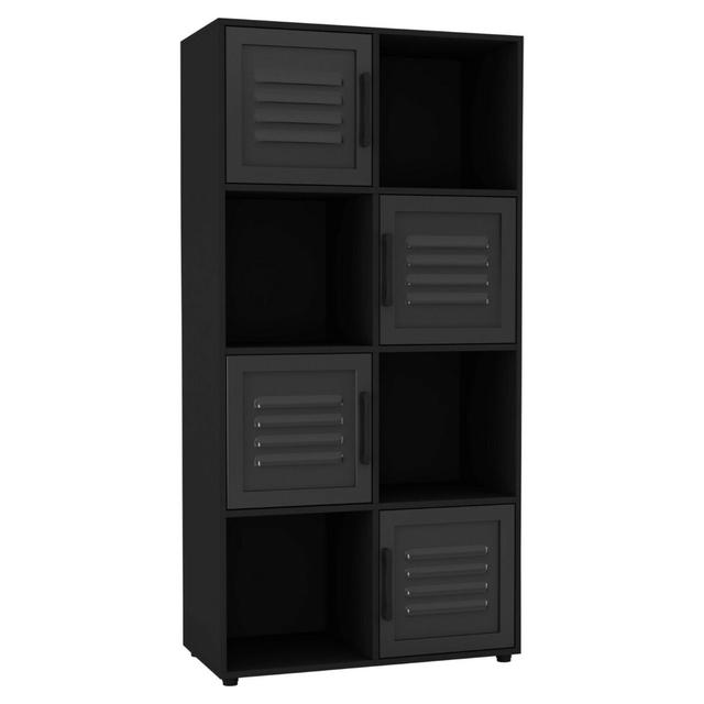 Bernth Bookcase 17 Stories Colour: Black on Productcaster.