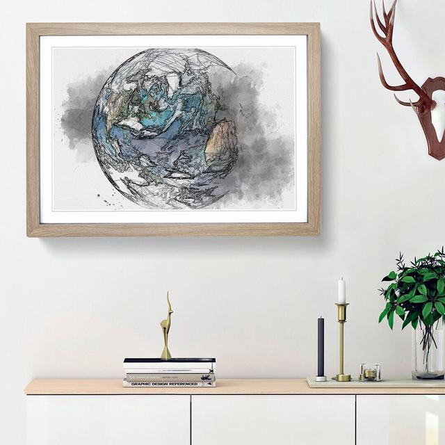 Our Planet Earth - Picture Frame Graphic Art Print East Urban Home Frame Option: Oak Framed, Size: 36cm H x 48cm W x 2cm D on Productcaster.