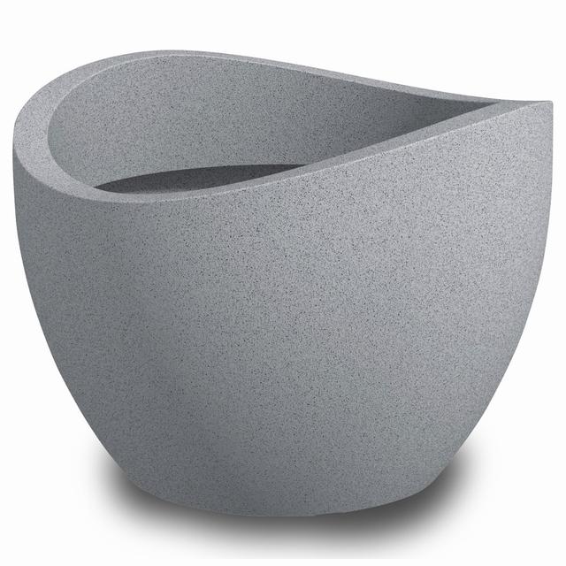 Wave Globe Plant Pot Scheurich Size: 44cm H x 60cm W x 60cm D, Colour: Stone Grey on Productcaster.