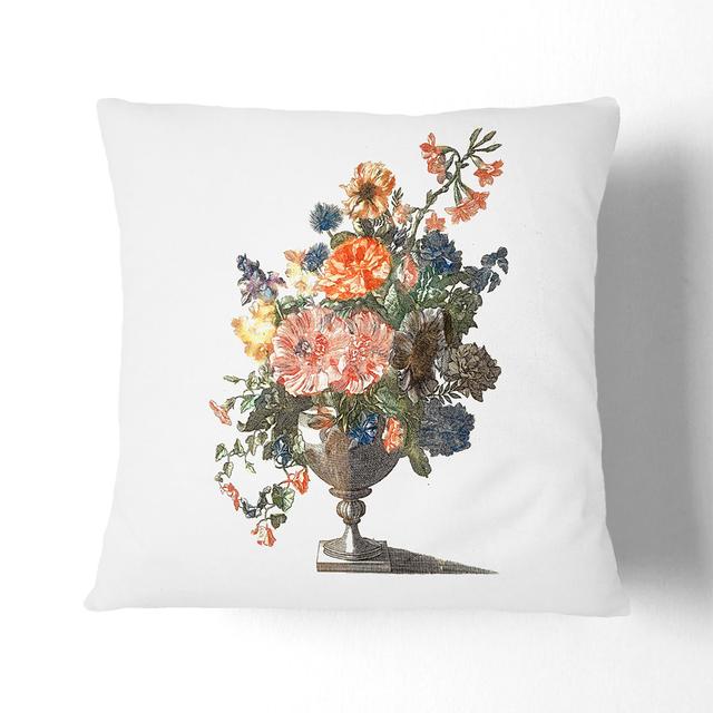 Assorted Flowers by Johan Teyler Cushion with Filling East Urban Home Size: 40 x 40 cm, Backing Colour: Black on Productcaster.