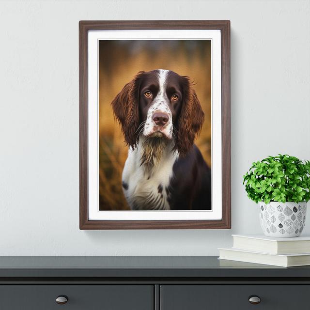 English Springer Spaniel Symbolism - Single Picture Frame Print on Wood Marlow Home Co. Format: Walnut Framed, Size: 46cm H x 34cm W on Productcaster.