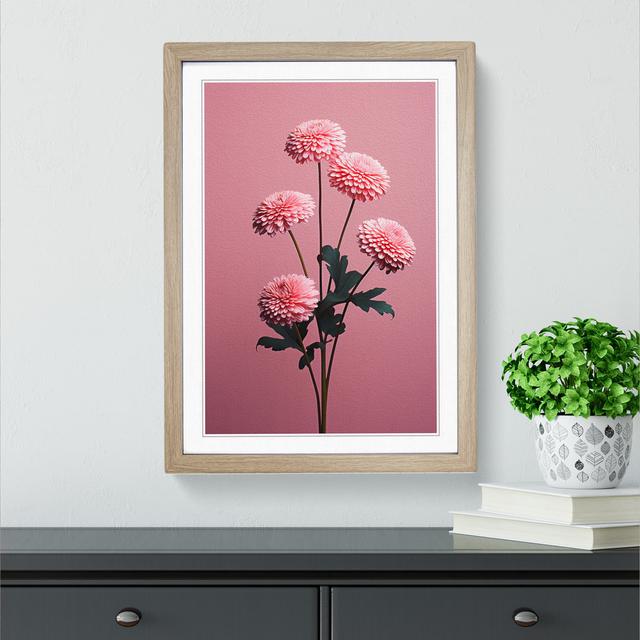 Chrysanthemums Minimalism No.2 - Print 17 Stories Format: Oak Framed, Size: 46cm H x 34cm W x 2cm D on Productcaster.