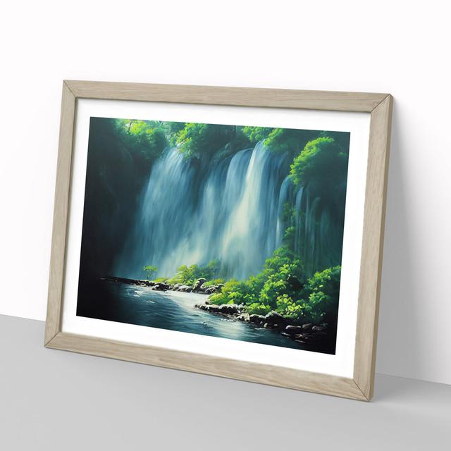 Waterfall Vol.2 - Picture Frame Graphic Art Alpen Home Format: Light Grey/Brown, Size: 46cm H x 64cm W on Productcaster.