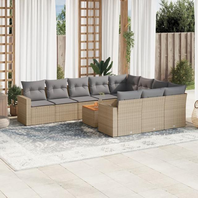 Gartensofa mit Kissen ClassicLiving Farbe des Kissens: Hellgrau, Rahmenfarbe: Beige on Productcaster.