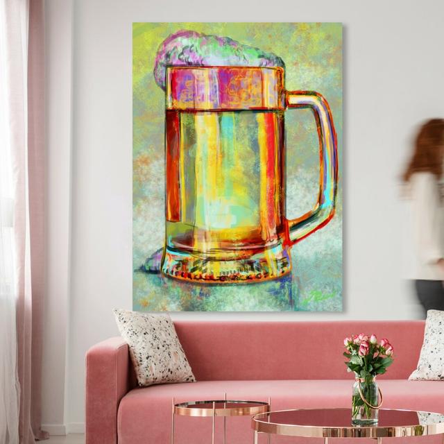 'Beer Mug' Graphic Art on Wrapped Canvas East Urban Home Size: 61 cm H x 50.8 cm W on Productcaster.