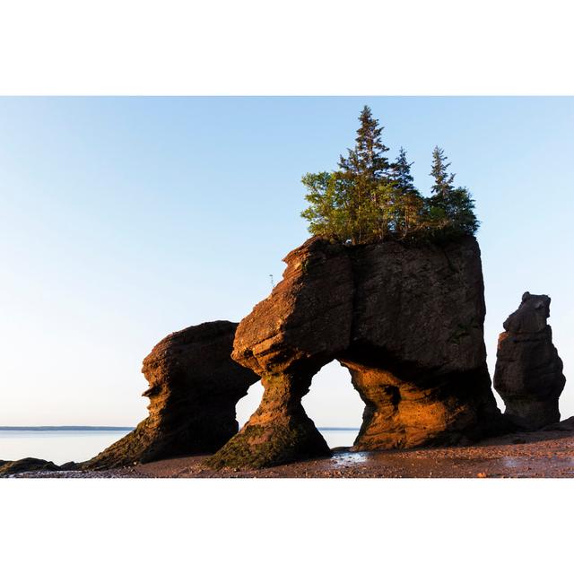 Hopewell Rocks in Canada at Sunrise by Prosiaczeq - Wrapped Canvas Photograph Ebern Designs Size: 20cm H x 30cm W x 3.8cm D on Productcaster.