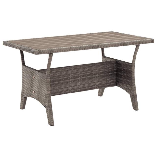 Evanston Rattan Dining Table Dakota Fields Colour: Dark Grey, Size: 120cm L x 70cm W x 66cm H on Productcaster.