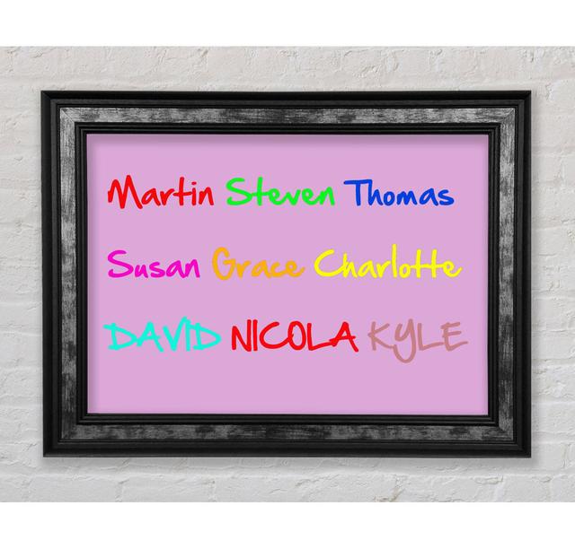 Your Name In A Choice Of Colours - Single Picture Frame Art Prints Bright Star Colour: Pink, Size: 42cm H x 59.7cm W on Productcaster.