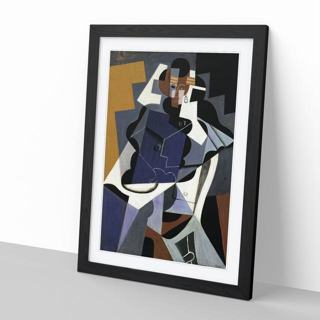 Man and Woman by Juan Gris - Picture Frame Painting East Urban Home Size: 36cm H x 27cm W x 2cm D, Frame Option: Black Framed on Productcaster.