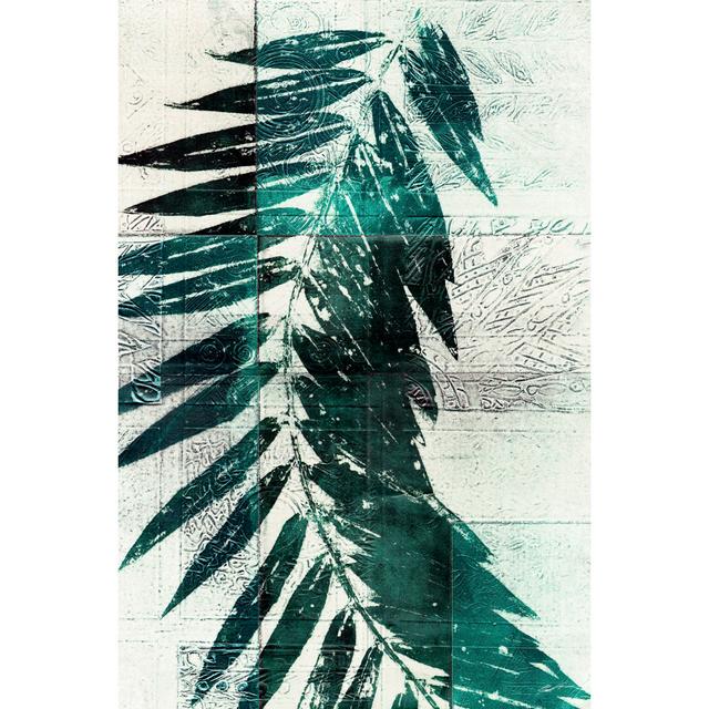 Palm Aqua I - Wrapped Canvas Art Prints 17 Stories Size: 76cm H x 51cm W x 3.8cm D on Productcaster.