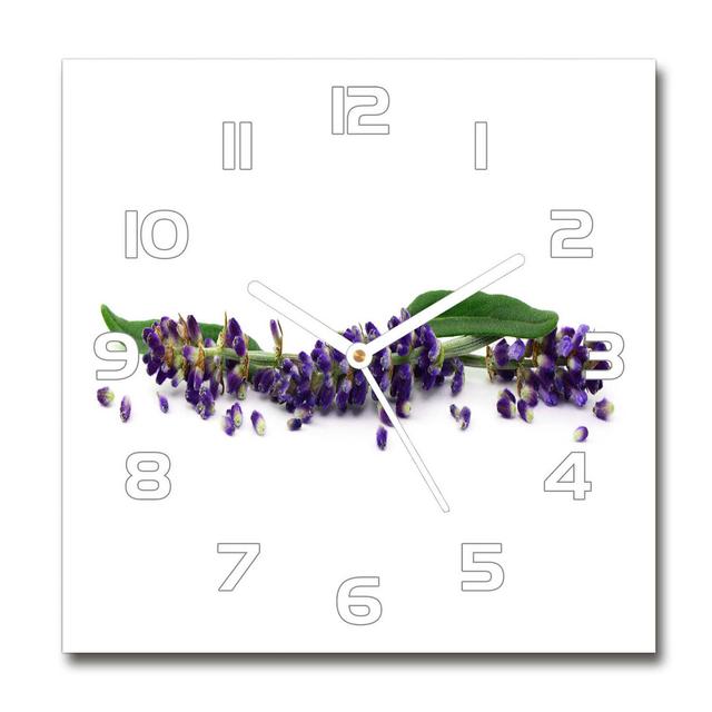 Jibriel Lavender Silent Wall Clock East Urban Home Colour: White on Productcaster.