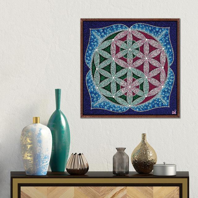 Yingyan Flower Of Life by Nadya Al-Haroun - Gallery-Wrapped Canvas Giclée on Canvas Langley Street Format: Classic Wood Floater Frame, Size: 45.72" H on Productcaster.