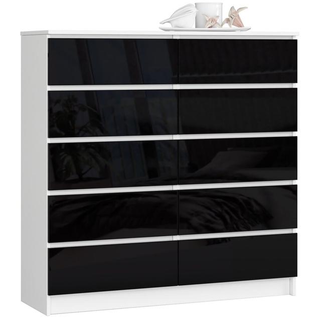 Xan 10 Drawer 120Cm W Double Dresser Hykkon Colour: Black on Productcaster.