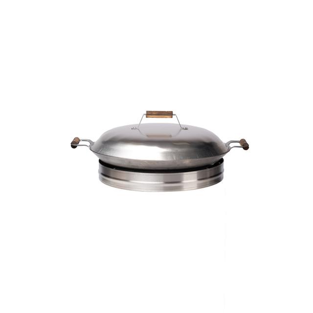 54 cm Wok Cataplana mit Deckel GrillSymbol Farbe: Silberfarben on Productcaster.