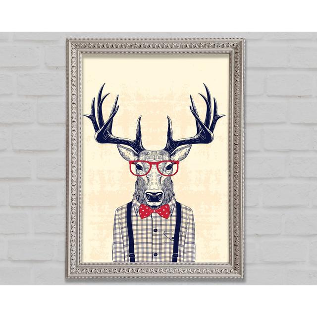 Clever Stag Framed Print Bright Star Size: 29.7ccm H x 21cm W x 3cm D on Productcaster.