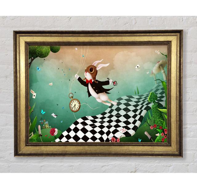 Alice In Wonderland Out Of Time Framed Print Ebern Designs Size: 59.7cm H x 84.1cm W on Productcaster.