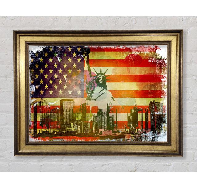 American Flag NYC - Print Bright Star Size: 59.7cm H x 84.1cm W x 8cm D on Productcaster.