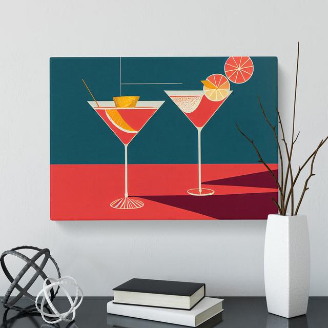 Retro Cocktail Art Vol.1 - Wrapped Canvas Graphic Art 17 Stories Size: 35cm H x 50cm W x 3cm D on Productcaster.