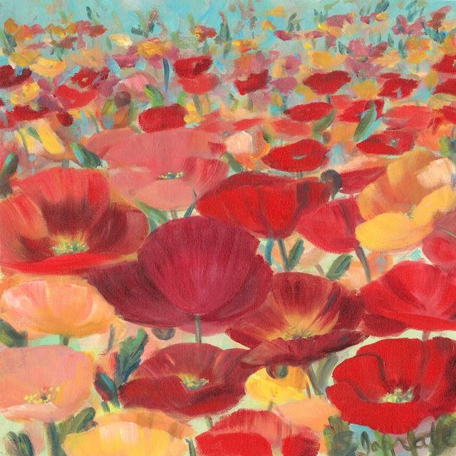 Wild Flower Field II by Sandra Iafrate - Wrapped Canvas Painting Rosalind Wheeler Size: 122cm H x 122cm W on Productcaster.