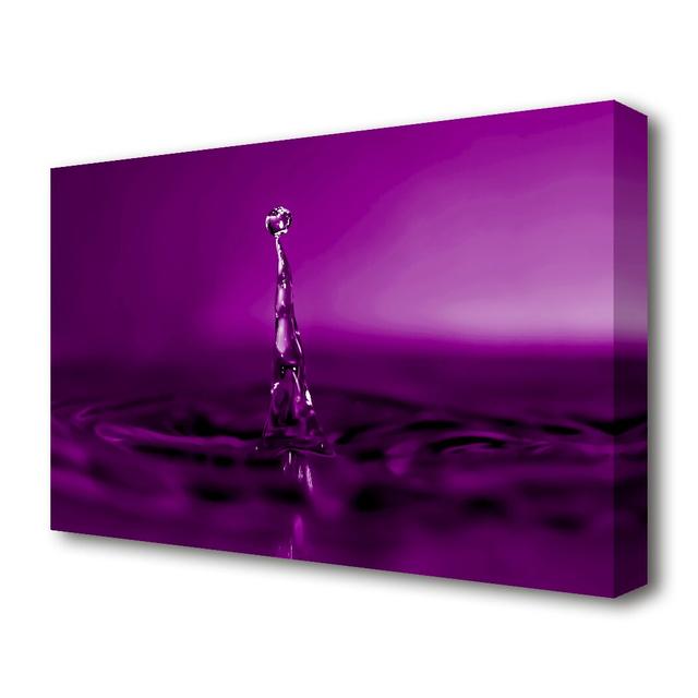 Water Drop Attention - Wrapped Canvas Graphic Art Print East Urban Home Size: 35.6 cm H x 50.8 cm W on Productcaster.