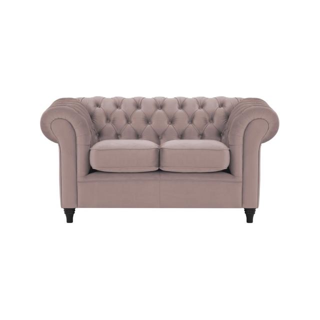 Burks 2 Seater Chesterfield Loveseat Etta Avenue Upholstery Colour: Flamingo on Productcaster.