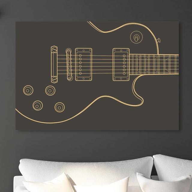 Guitar One - Wrapped Canvas Print East Urban Home Size: 25.4 cm H x 38.1 cm W on Productcaster.