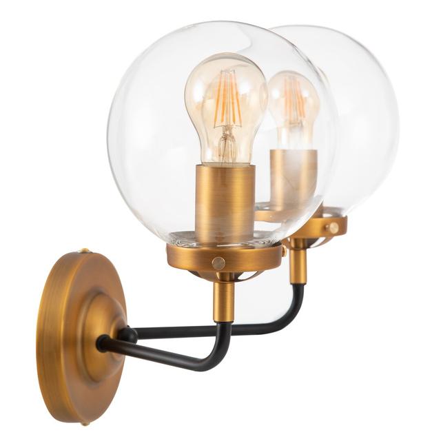 Bourgeois 2 - Light Gold Candle Wall Light Longshore Tides on Productcaster.