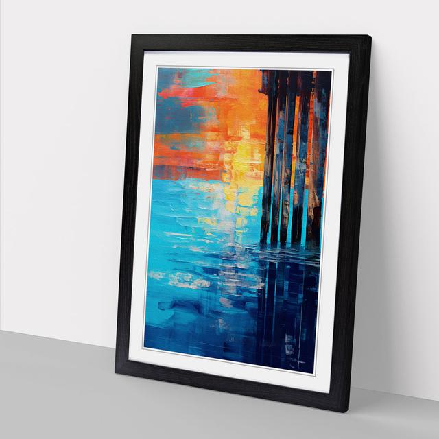 XYZ-FRM-V1223-5121 Single Picture Frame Art Prints on Wood Metro Lane Format: Black Framed, Size: 34cm H x 25cm W x 2cm D on Productcaster.