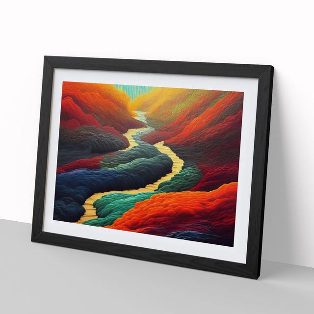 Entrancing River - Picture Frame Painting Alpen Home Frame Colour: Black, Size: 34cm H x 46cm W x 2cm D on Productcaster.