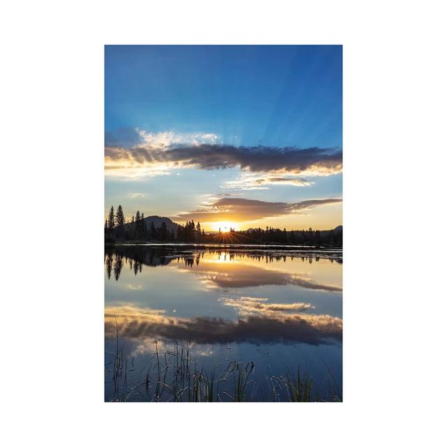 Sunrise clouds Reflecting into Sprague Lake in Rocky Mountain National Park, Colorado, USA by Chuck Haney - Wrapped Canvas Photograph Alpen Home Size: on Productcaster.